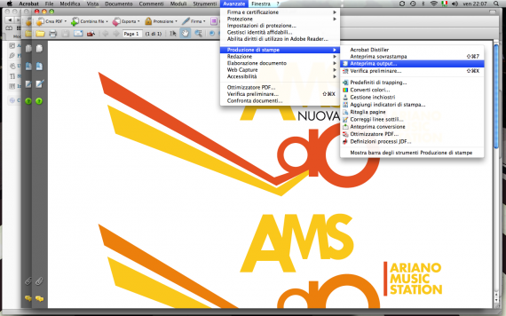 Acrobat Professional - Anteprima output