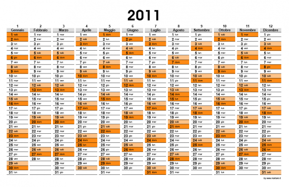 Planning 2011 vettoriale