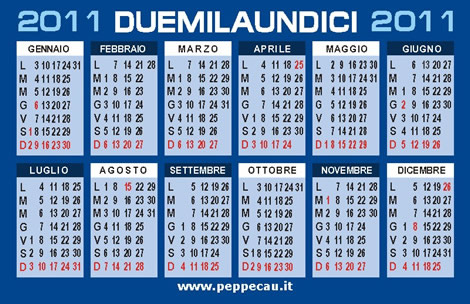 calendario-2011-vettoriale